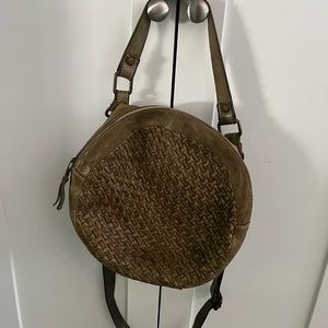 Italian leather crossbody purse